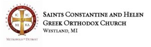 A title that says Saints Constantine and Helen Greek Orthodox Church in Westland, Michigan.